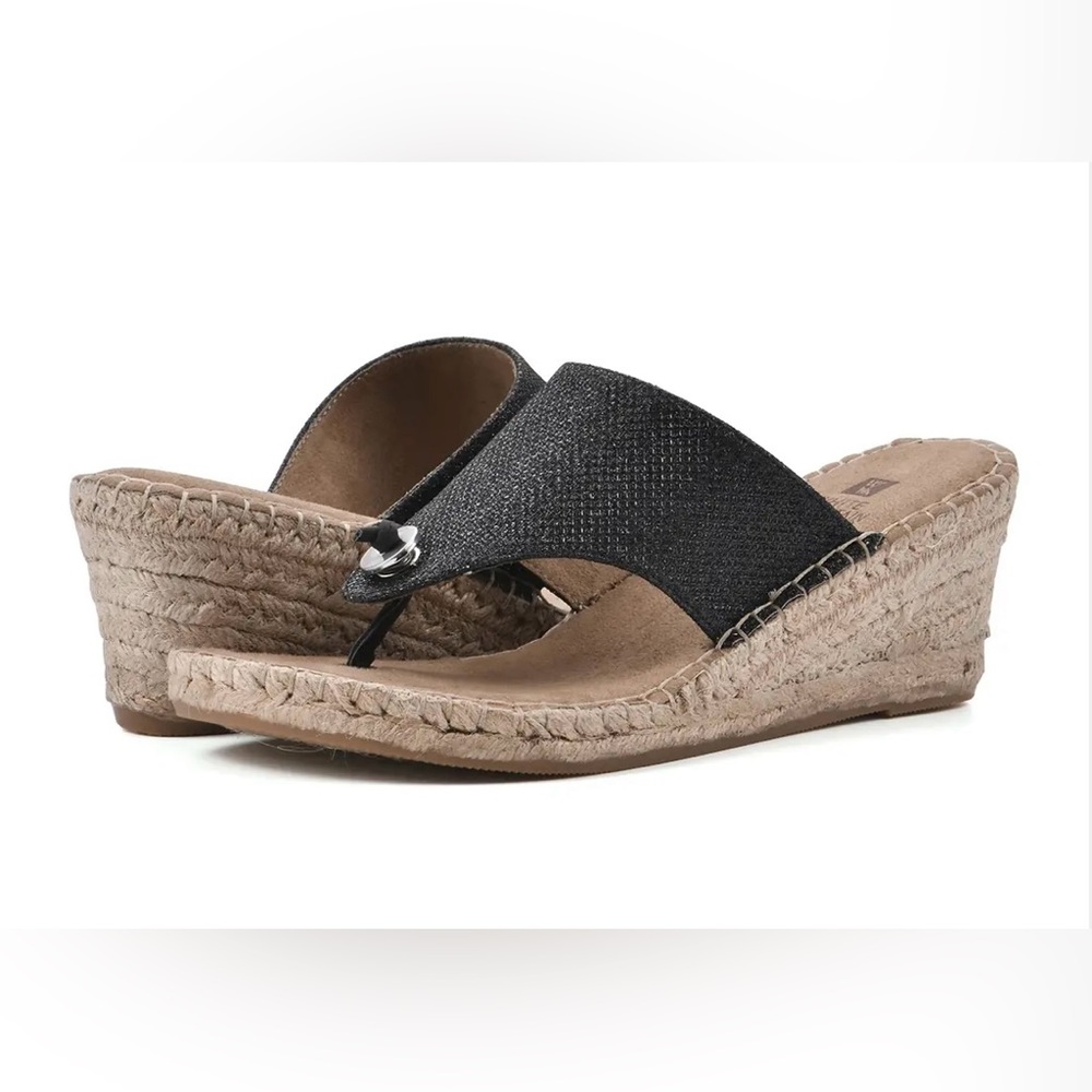White Mountain Shoes Beachball Denim Wedge 6.5